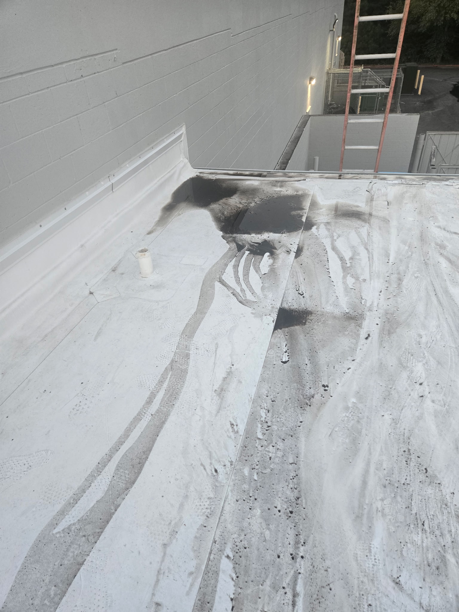 Commercial rooftop after HVAC coil cleaning